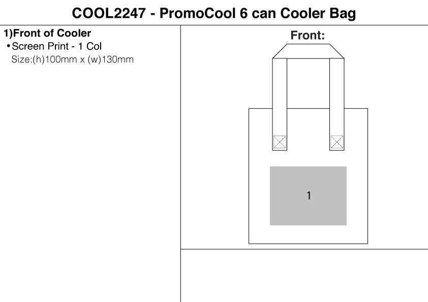 PromoCool 6 can Cooler Bag