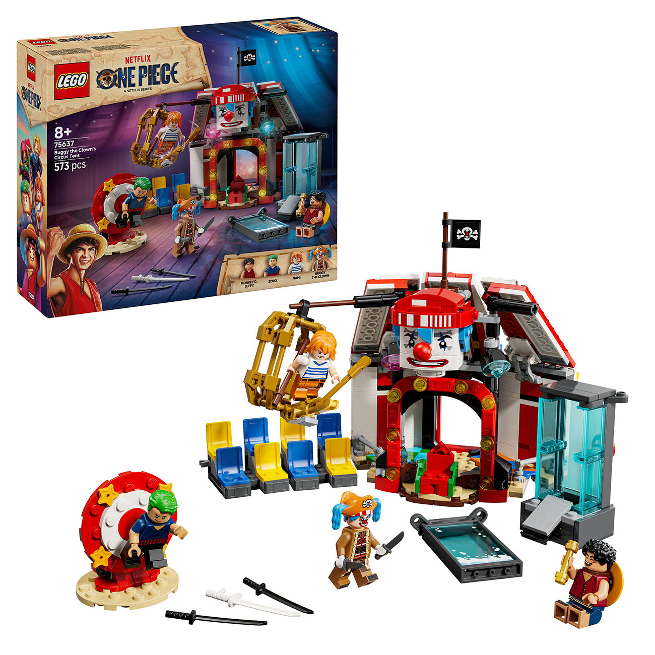 LEGO® ONE PIECE Buggy the Clown’s Circus Tent Model Building Kit 75637