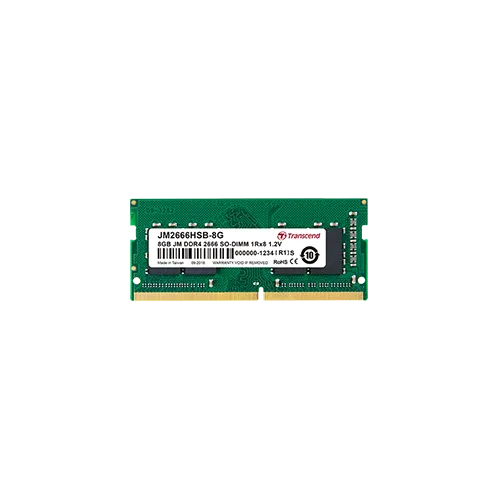 TRANSCEND 16GB JET MEMORY DDR4 2666MHZ NOTEBOOK SO-DIMM 2RX8 1GX8 CL19
