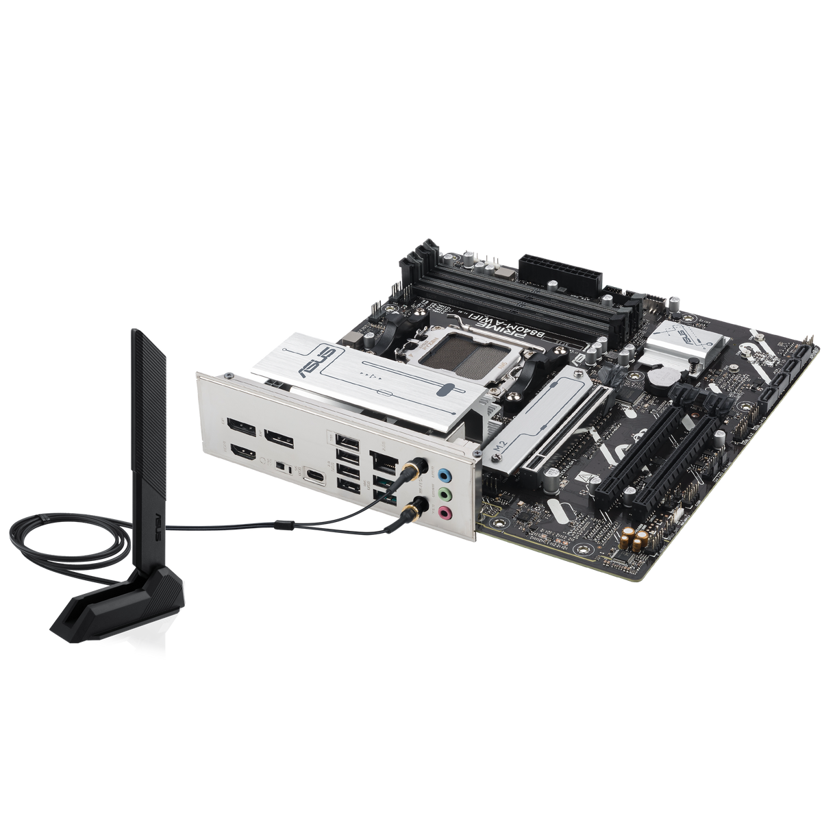 ASUS Motherboard/mATX/AM5/DDR5/4xDIMM/Max.256GB/1xPCIe4x16/2xPCIe3x16/ 3xM.2/4xSATA 6Gb/s/2xDP/1xHDMI/RAID/WIFI 6E