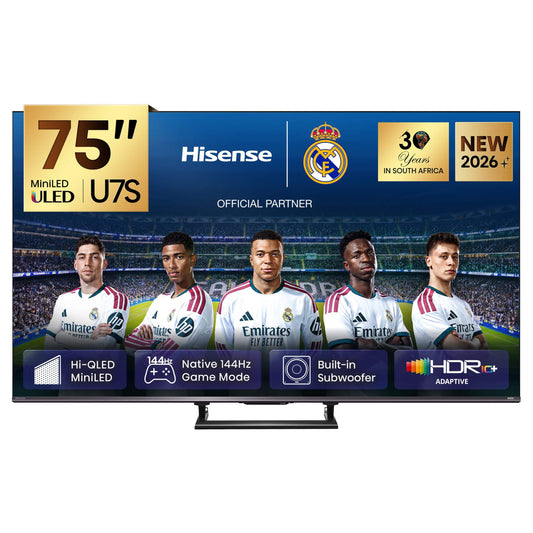 HISENSE LEDN75U7S 75' inch TV | Hi-QLED MiniLED | 144Hz Game Mode | 240HSR | Built-in Subwoofer