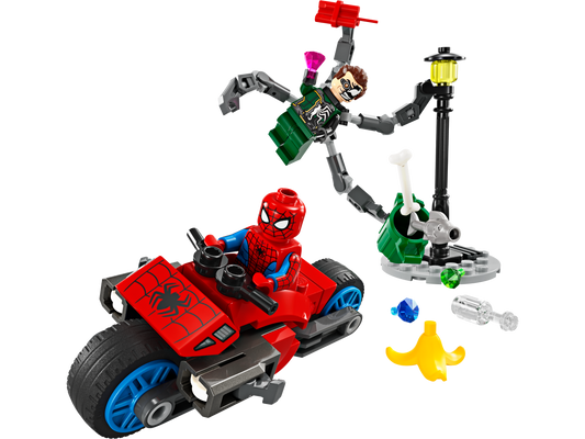 LEGO Motorcycle Chase Spider-Man vs Doc OC — Set 76275