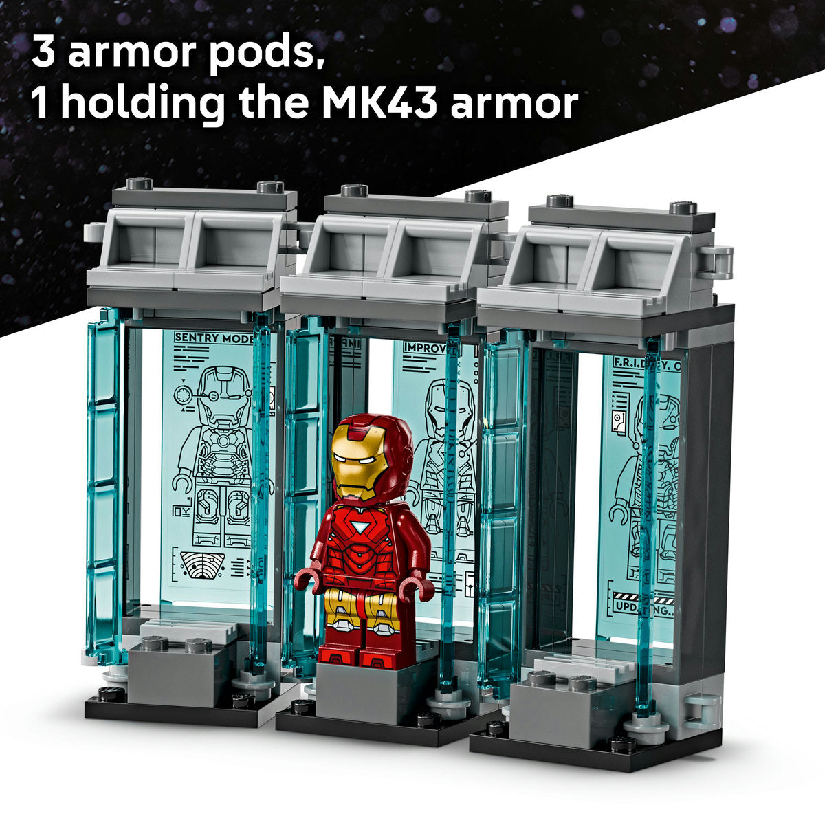 LEGO® ǀ Marvel Iron Man’s Laboratory: Hall of Armour with Minifigures 76315