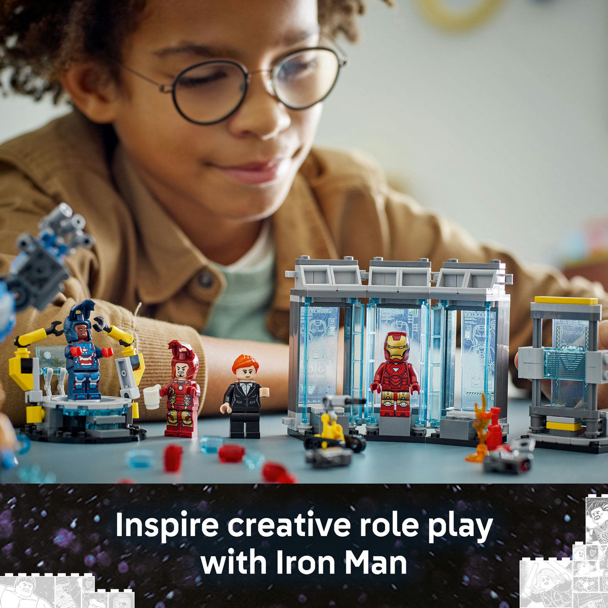 LEGO® ǀ Marvel Iron Man’s Laboratory: Hall of Armour with Minifigures 76315