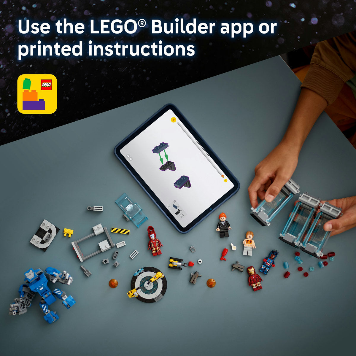 LEGO® ǀ Marvel Iron Man’s Laboratory: Hall of Armour with Minifigures 76315