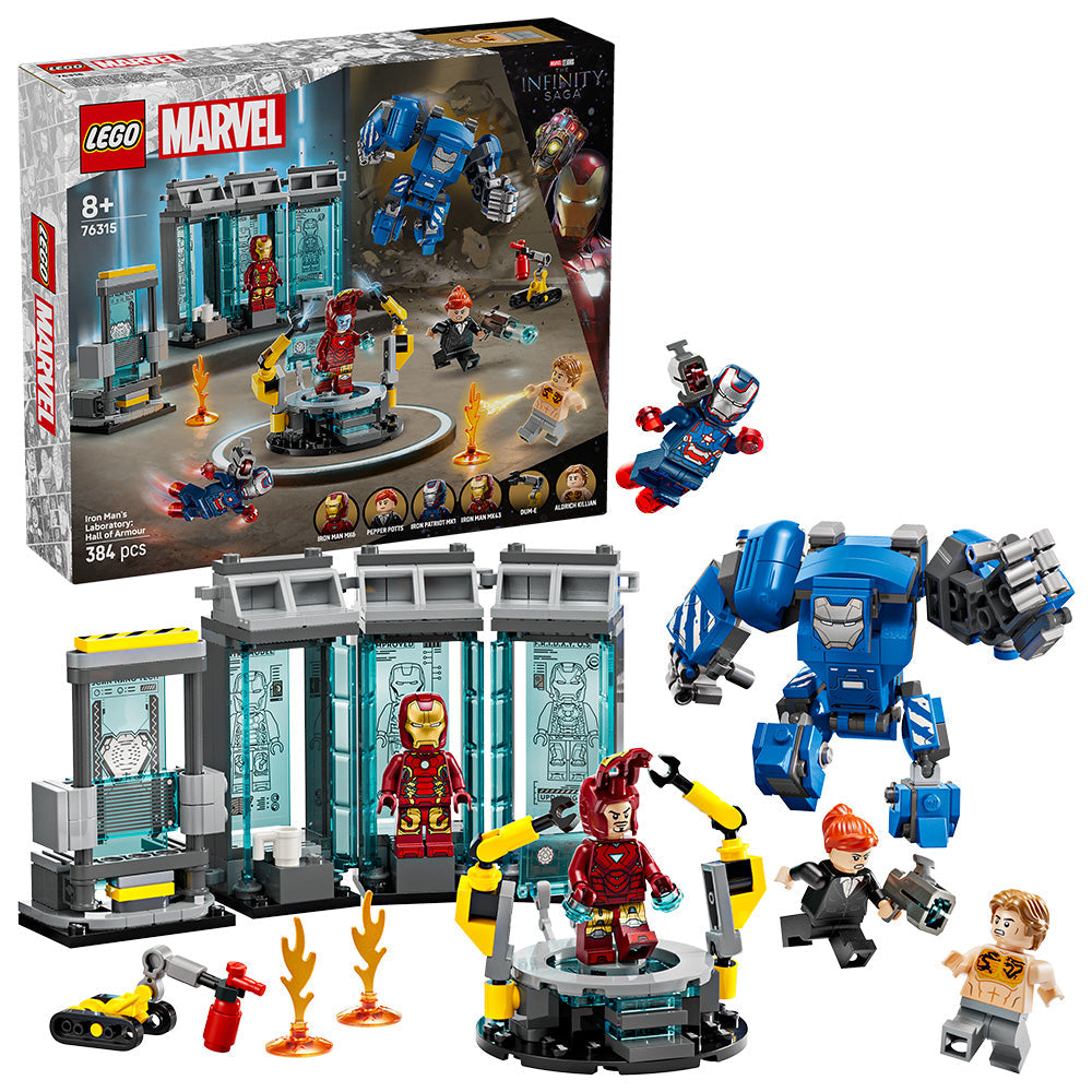 LEGO® ǀ Marvel Iron Man’s Laboratory: Hall of Armour with Minifigures 76315