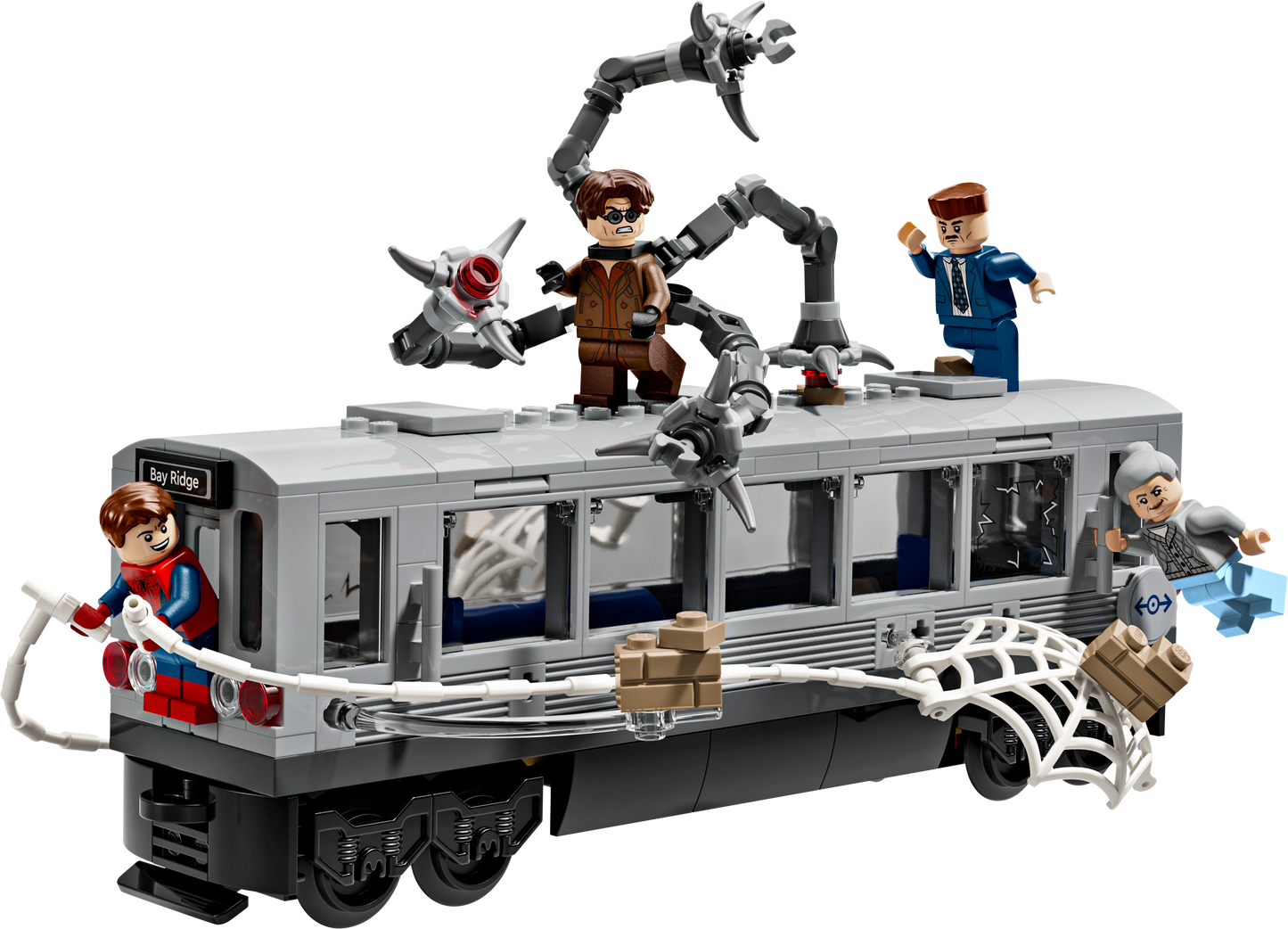 LEGO Spider-Man vs. Doc Ock Subway Train Scene — Set 76321