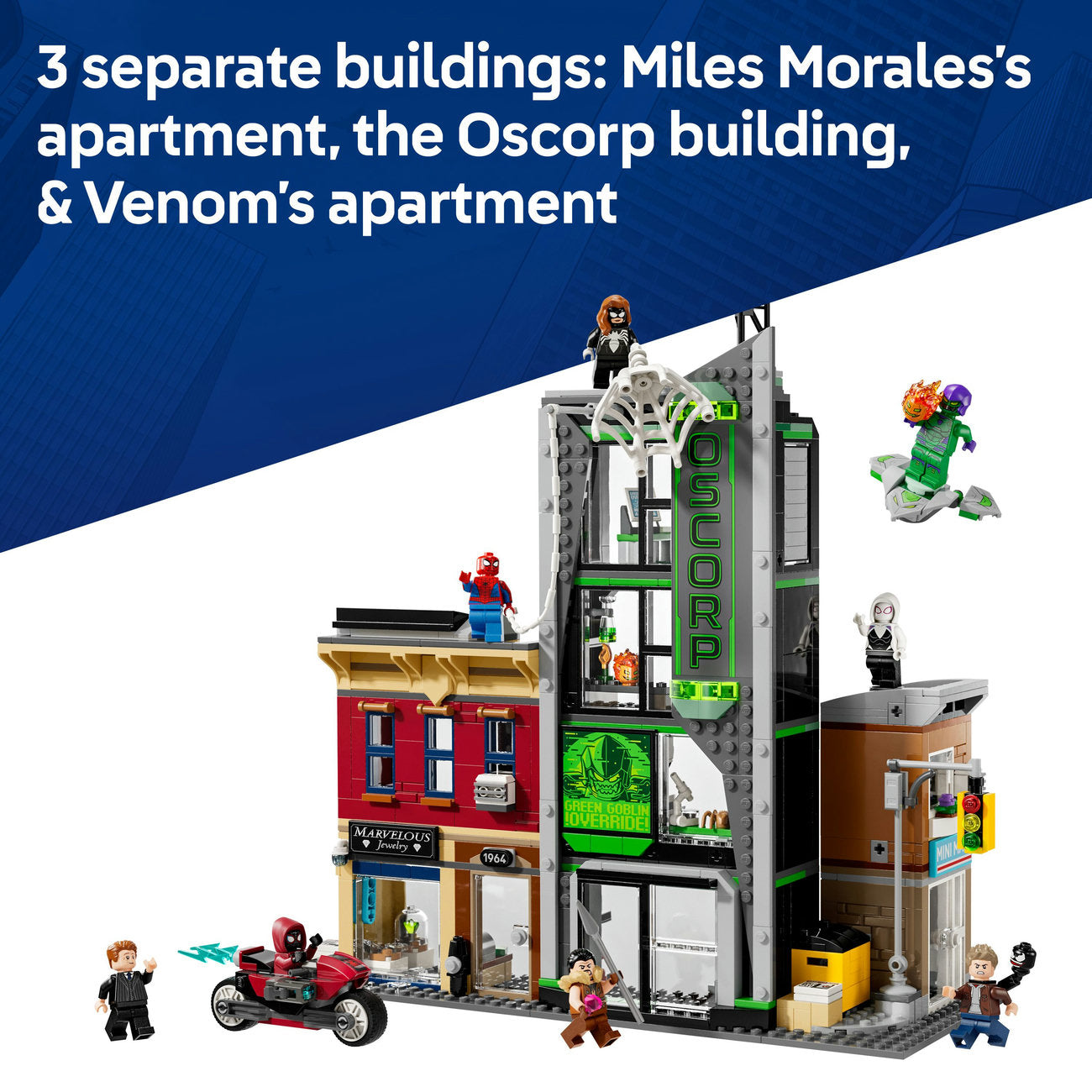 LEGO® ǀ Marvel Spider-Man vs. Oscorp, Kids’ Super Hero Building Kit 76324