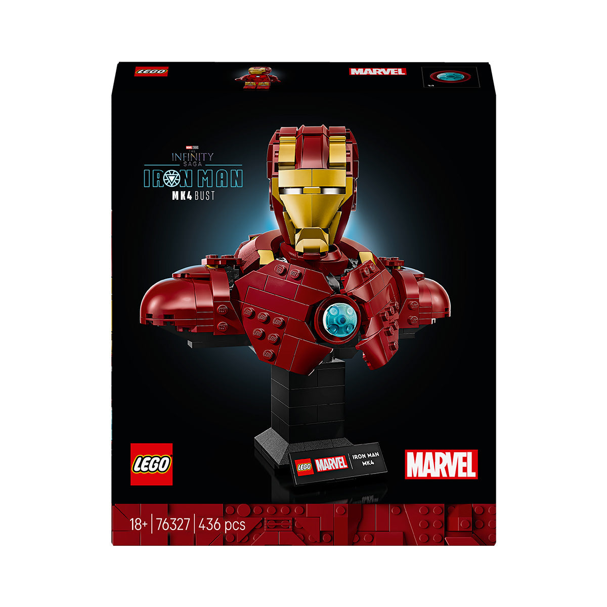 LEGO® ǀ Marvel Iron Man MK4 Bust, Buildable Model for Adults with Minifigure 76327