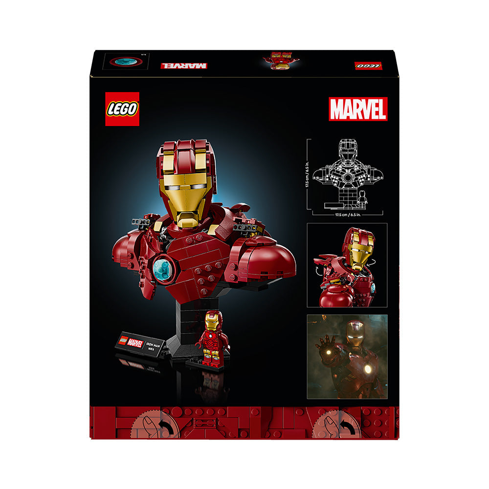 LEGO® ǀ Marvel Iron Man MK4 Bust, Buildable Model for Adults with Minifigure 76327