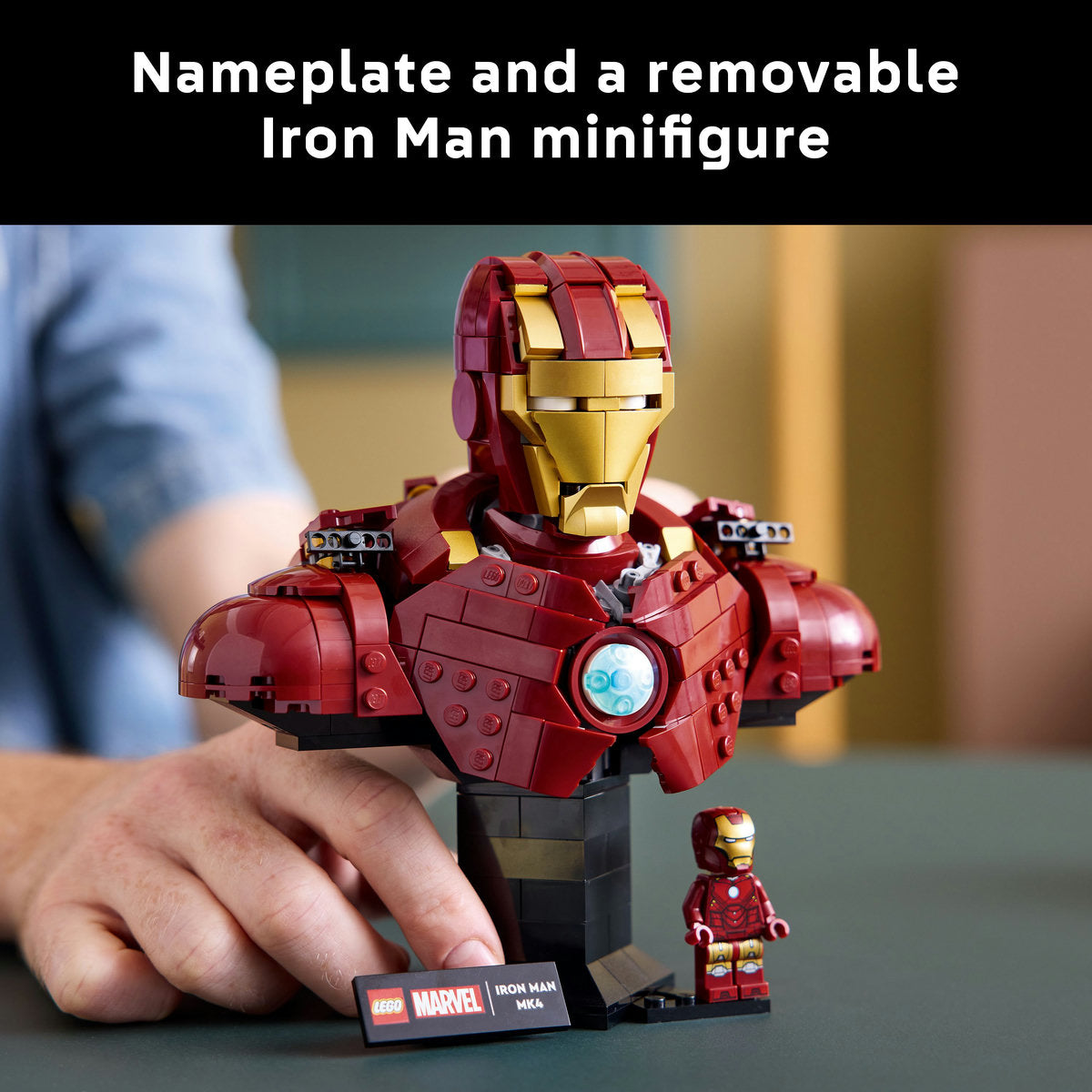 LEGO® ǀ Marvel Iron Man MK4 Bust, Buildable Model for Adults with Minifigure 76327