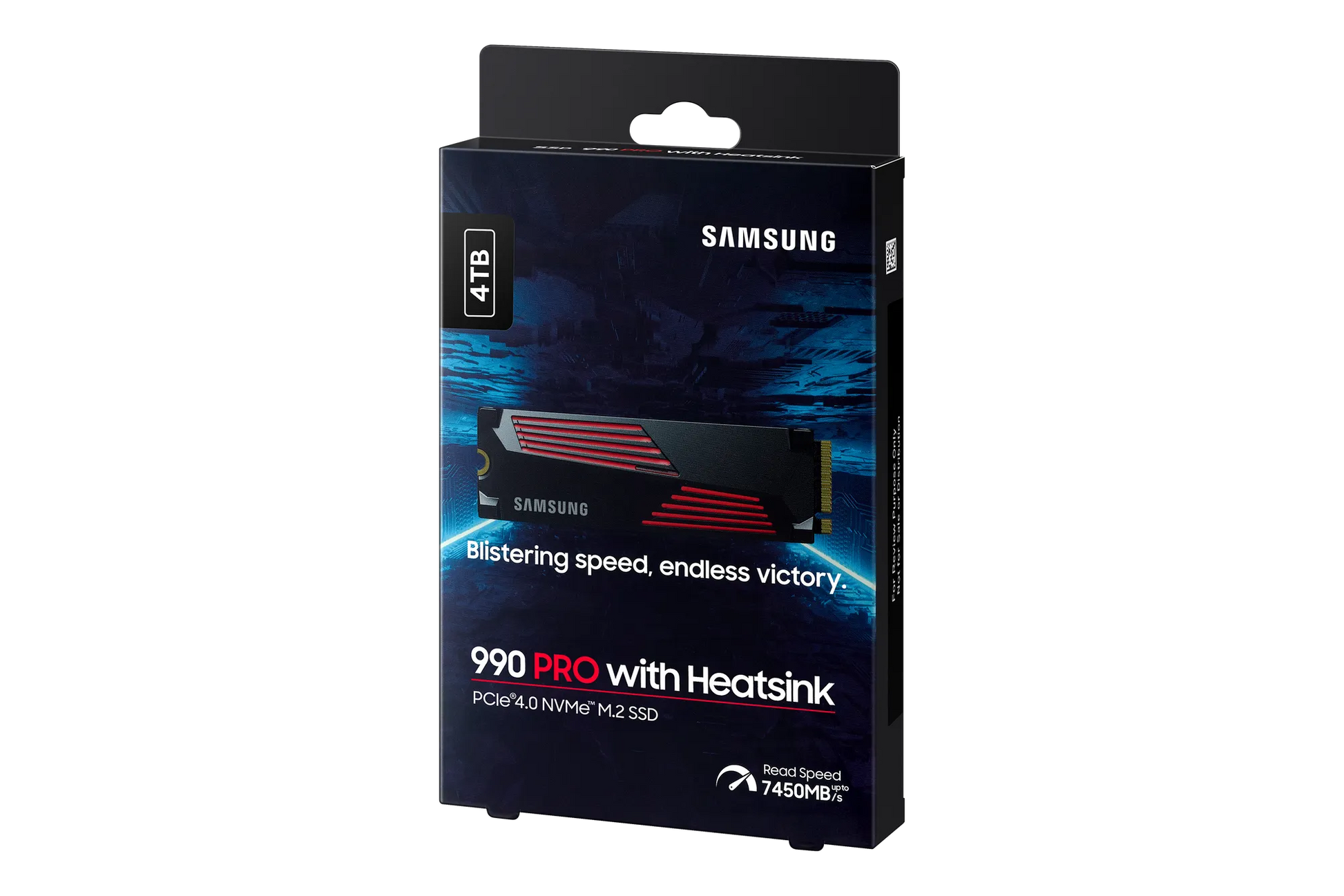 SAMSUNG 990 PRO 4 TB NVME SSD W/HEATSINK - READ SPEED UP TO 7450 MB/S, WRITE SPEED TO UP 6900 MB/S, RANDOM READ UP TO 1400000 IOPS, RANDOM WRITE UP TO 1550000 IOPS, PCIE 4.0 X4, NVME 2.0, V-NAND 3BIT MLC; IN-HOUSE CONTROLLER, 2GB LOW POWER DDR4, 2400TBW 5 - Guards On Duty Shop & Security Guards