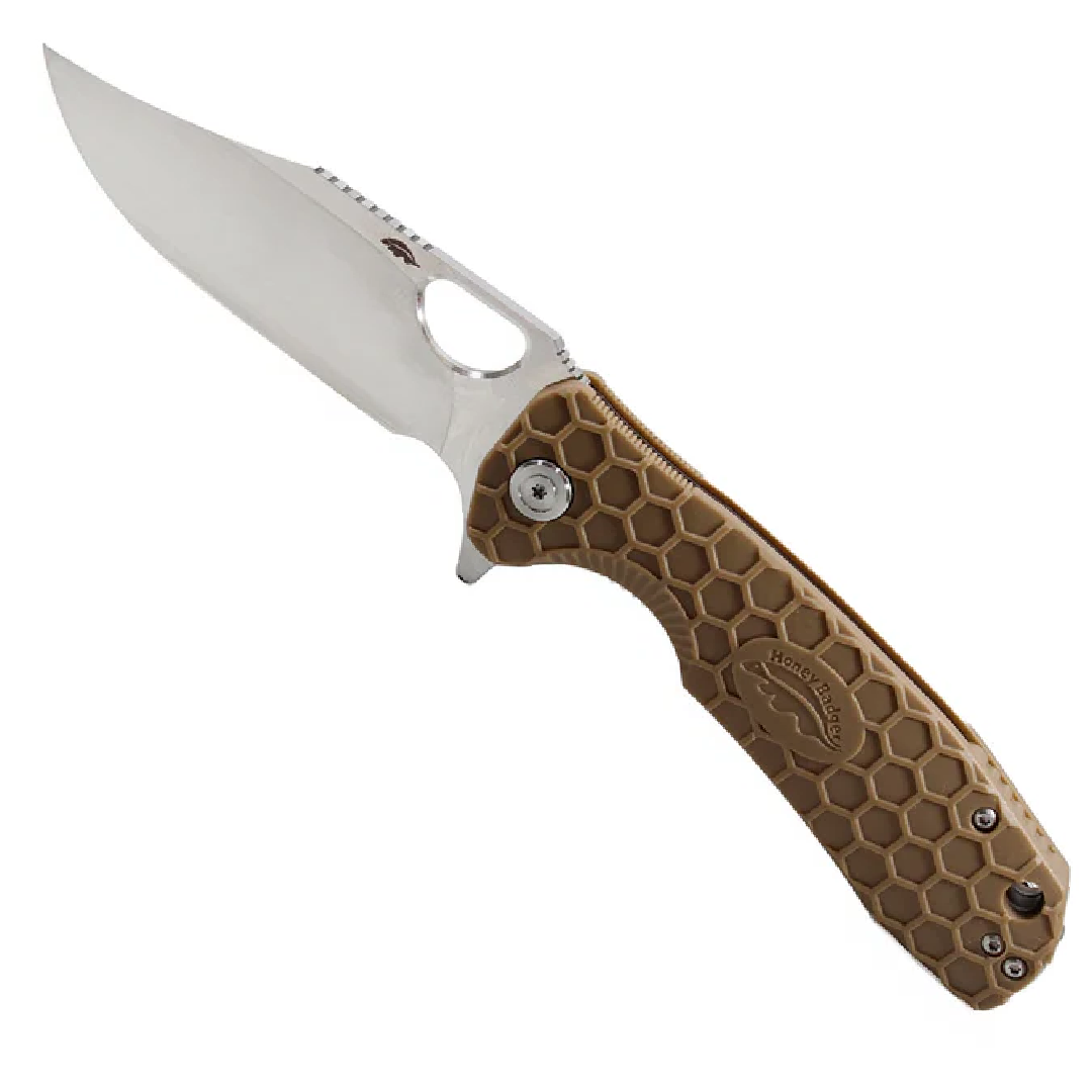 Honey Badger Cpl-Tan H.Badger Clip-Point L/R Medium - HB4070