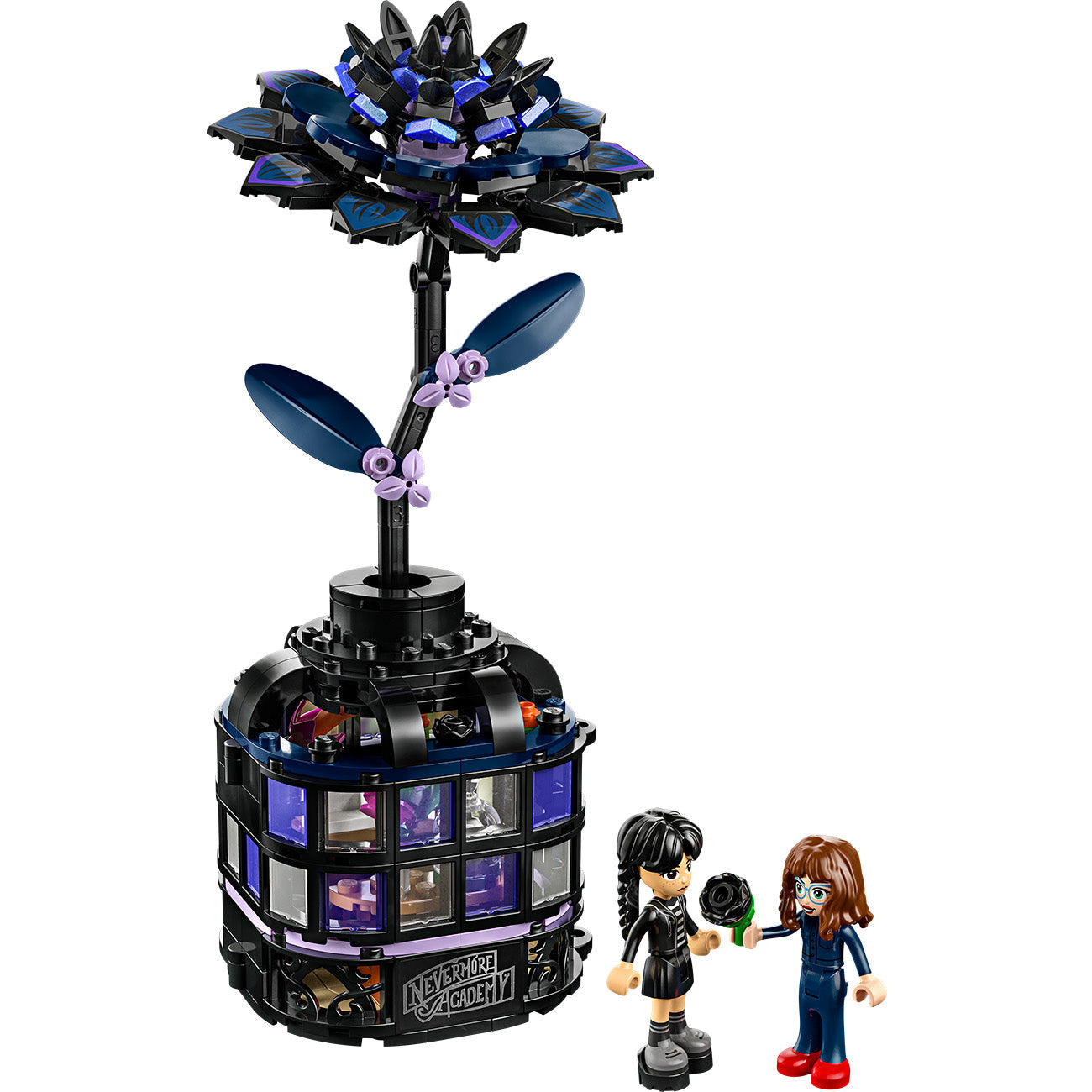 LEGO® Wednesday Black Dahlia Flower Halloween Gift, Faux Plant Room Decor 76784