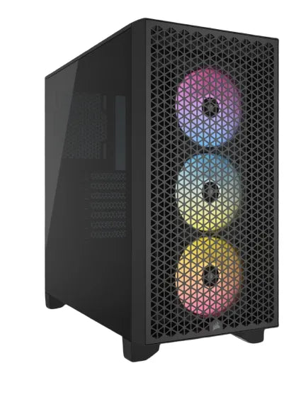3000D RGB AIRFLOW Black Mid-Tower PC Case; 2x 3.5'' |  2x 2.5'' Drive Bays; Up to 360mm Radiator compatible; 3x 120mm fan incl