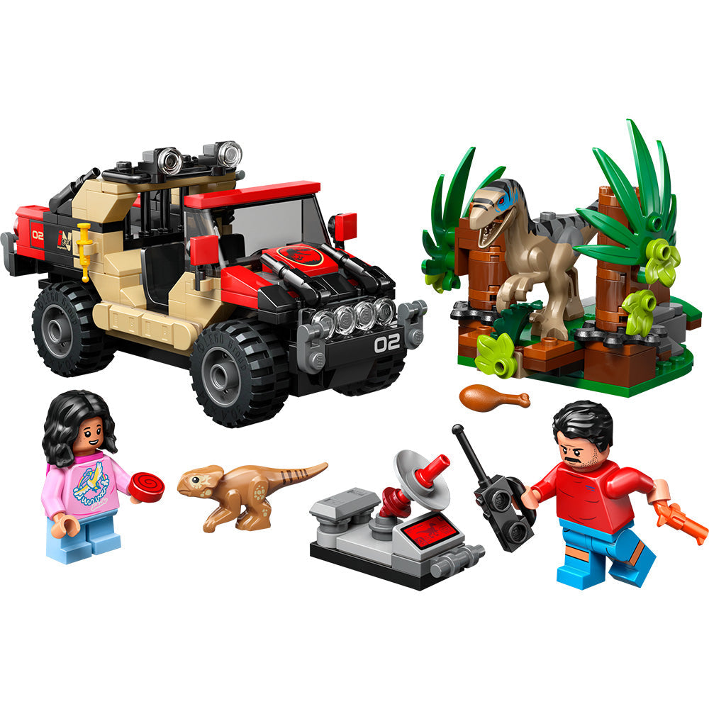 LEGO® Jurassic World Raptor Off-Road Escape Velociraptor Toy Dinosaur 76972
