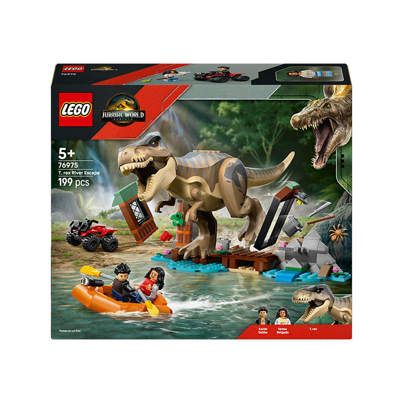 LEGO® Jurassic World T. rex River Escape Dinosaur Figure Building Set 76975