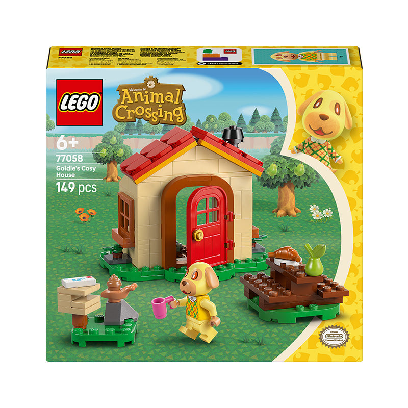 LEGO® Animal Crossing™ Goldie’s Cosy House Building Playset 77058