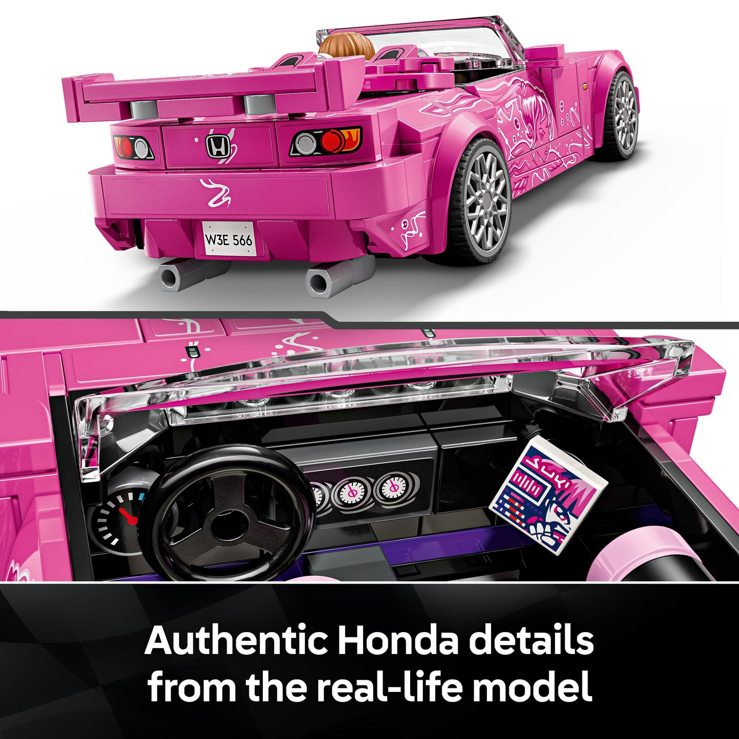 LEGO® Speed Champions 2 Fast 2 Furious Honda S2000 Pink Car Toy 77241