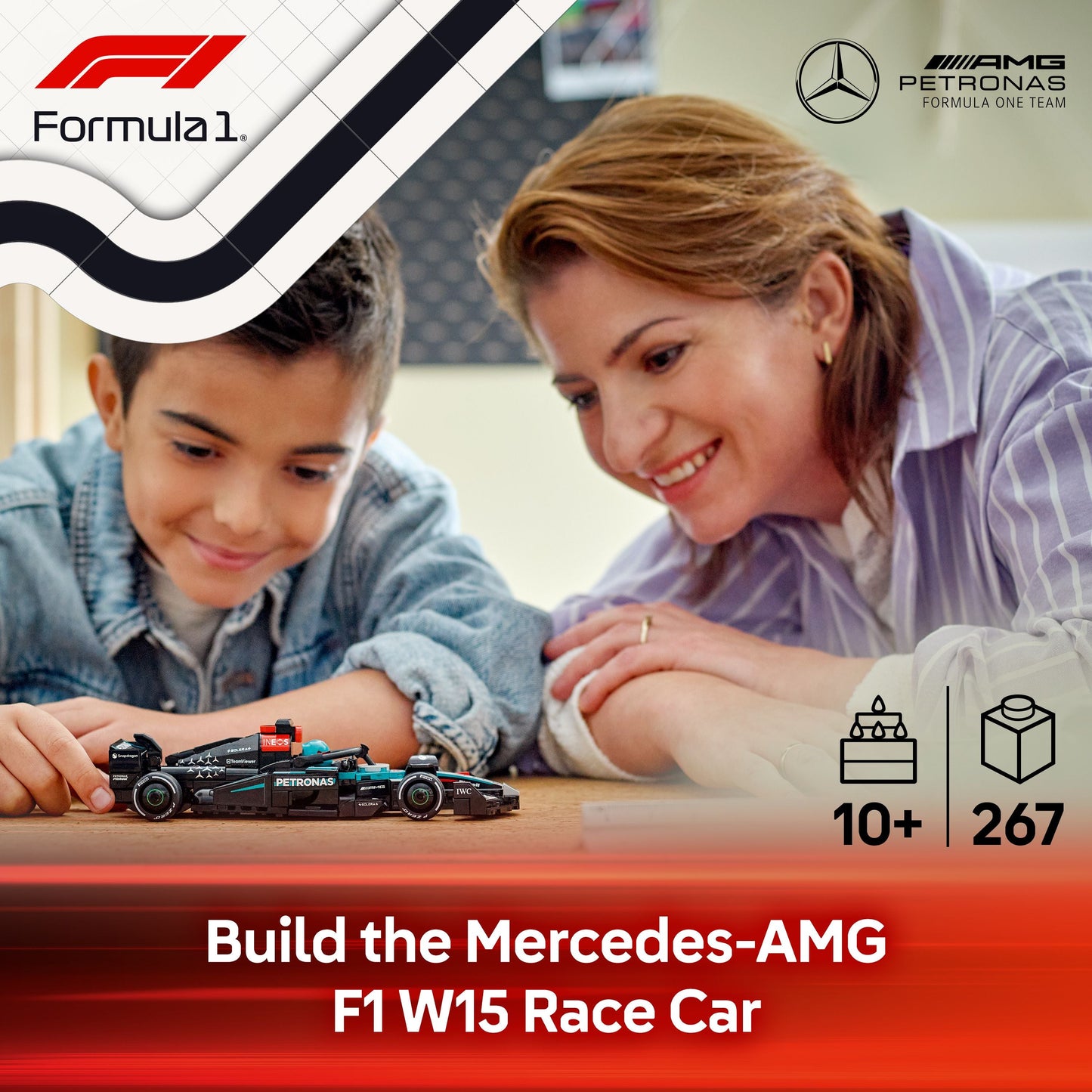 LEGO® Speed Champions Mercedes-AMG F1® W15 Race Car Toy Vehicle 77244