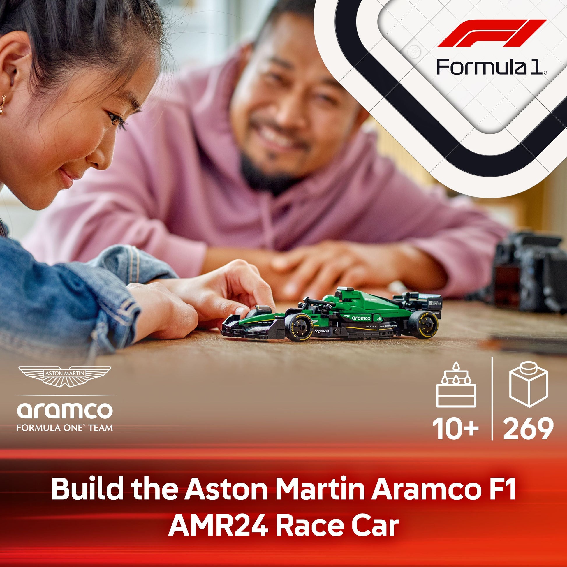 LEGO® Speed Champions Aston Martin Aramco F1® AMR24 Race Car Vehicle Set 77245