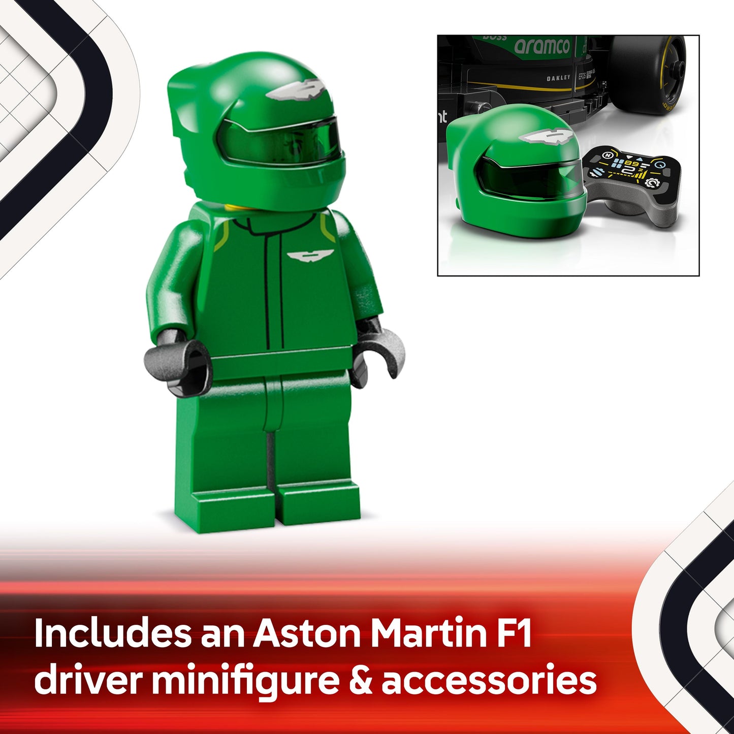 LEGO® Speed Champions Aston Martin Aramco F1® AMR24 Race Car Vehicle Set 77245