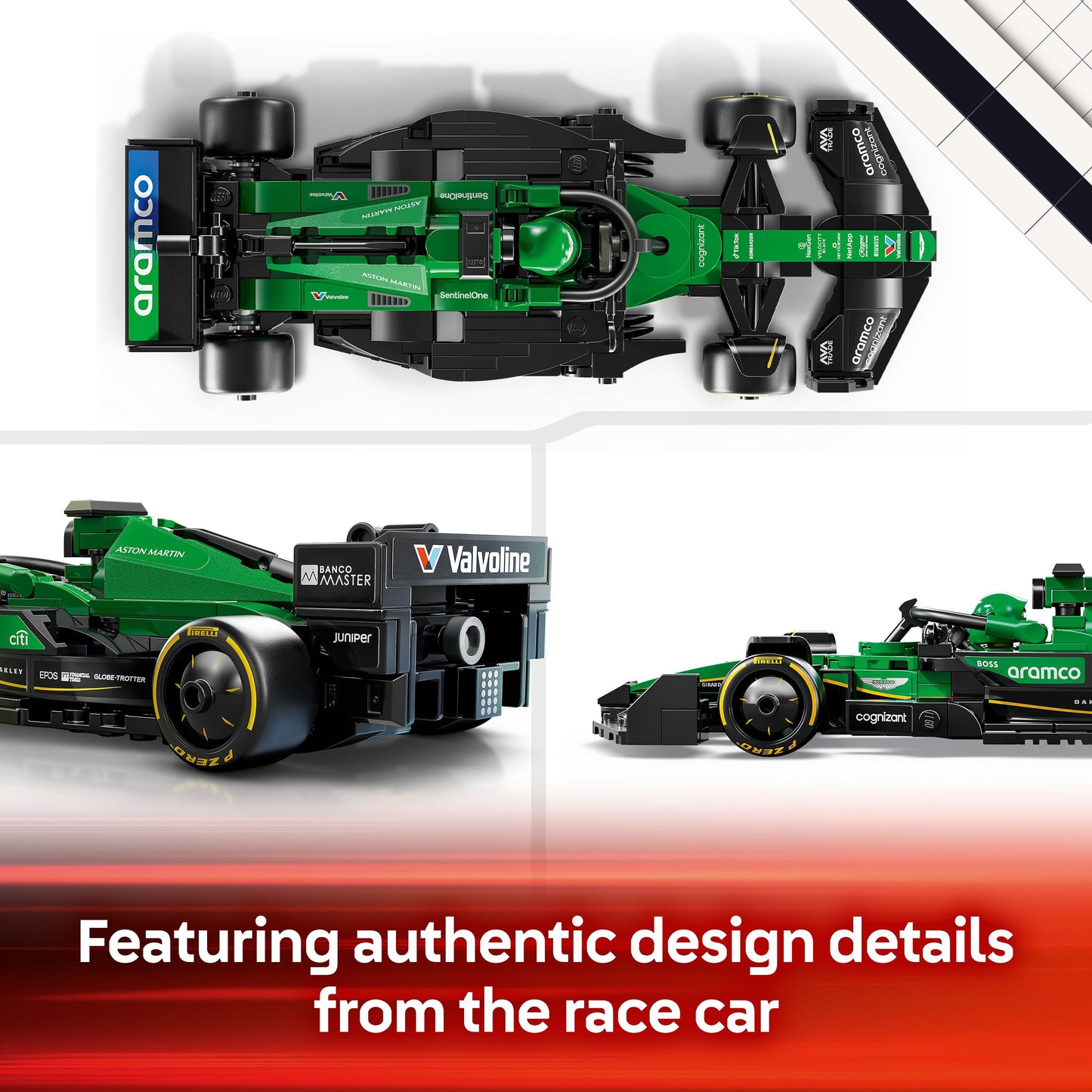 LEGO® Speed Champions Aston Martin Aramco F1® AMR24 Race Car Vehicle Set 77245