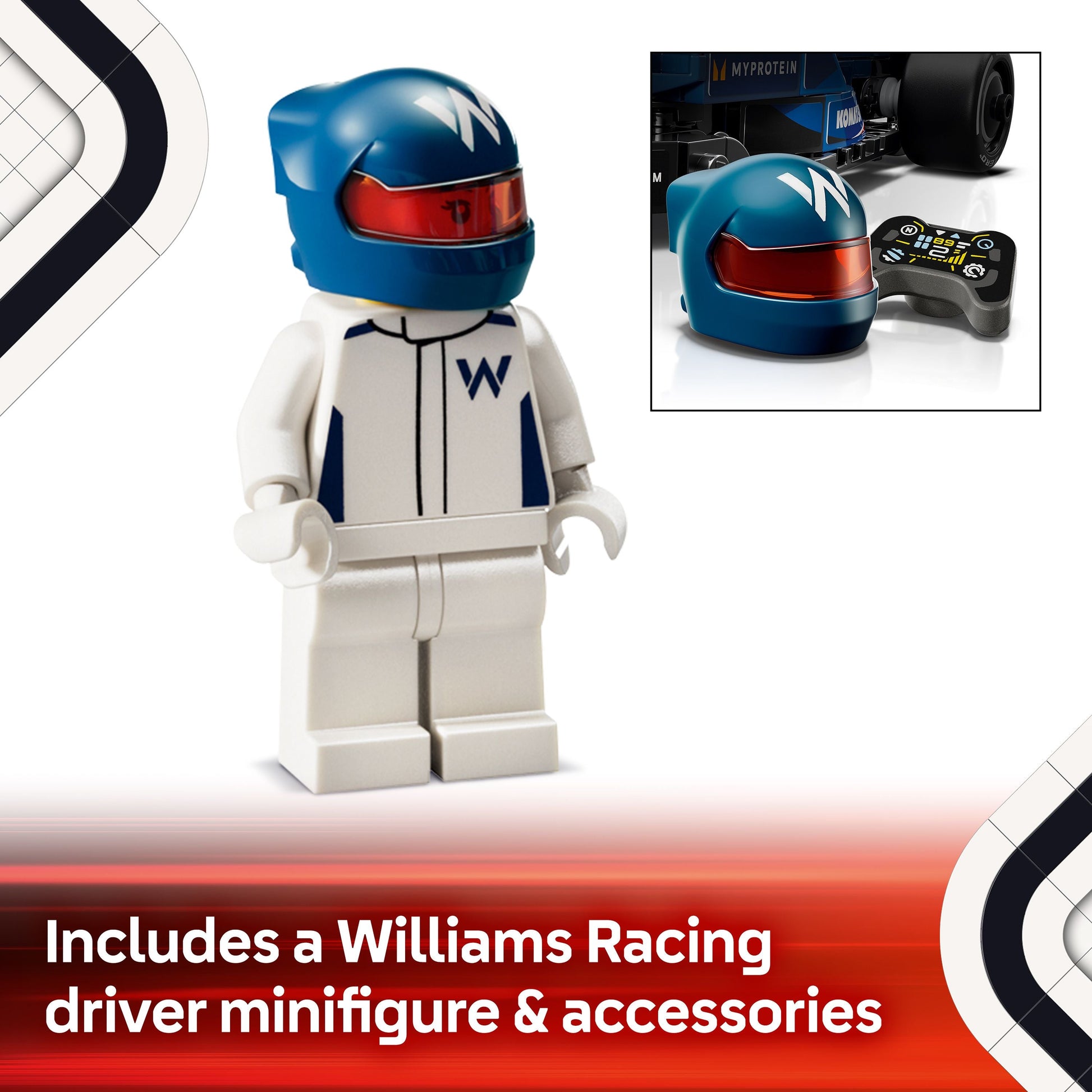 LEGO® Speed Champions Williams Racing FW46 F1® Race Car Vehicle Set 77249 - SLIGHTLY DAMAGED BOX