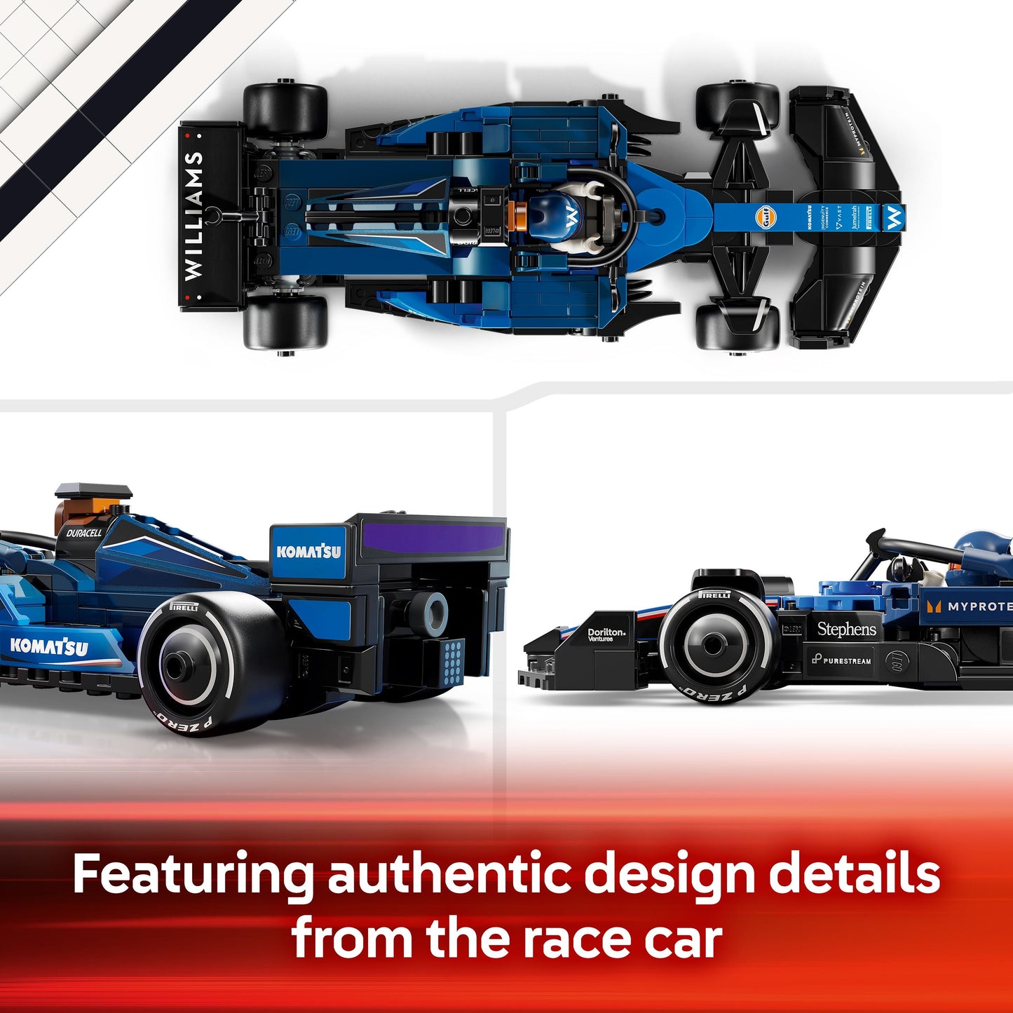 LEGO® Speed Champions Williams Racing FW46 F1® Race Car Vehicle Set 77249 - SLIGHTLY DAMAGED BOX