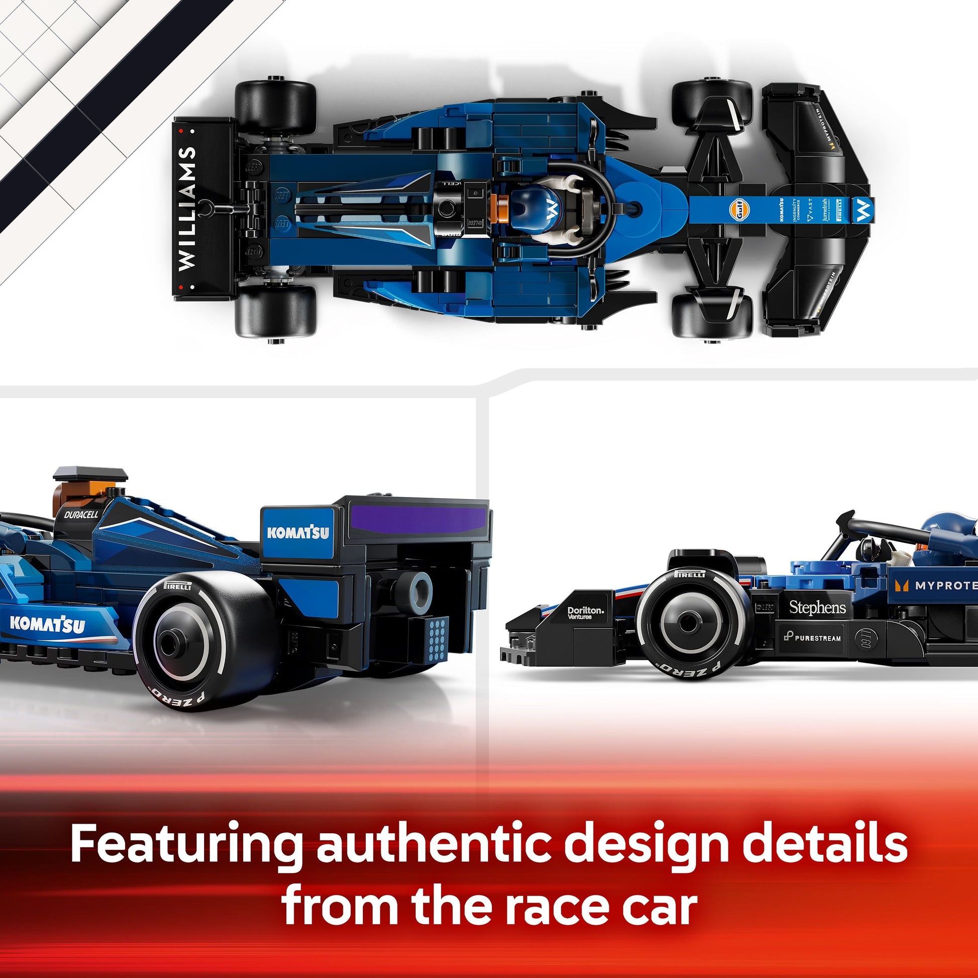 LEGO® Speed Champions Williams Racing FW46 F1® Race Car Vehicle Set 77249 - SLIGHTLY DAMAGED BOX
