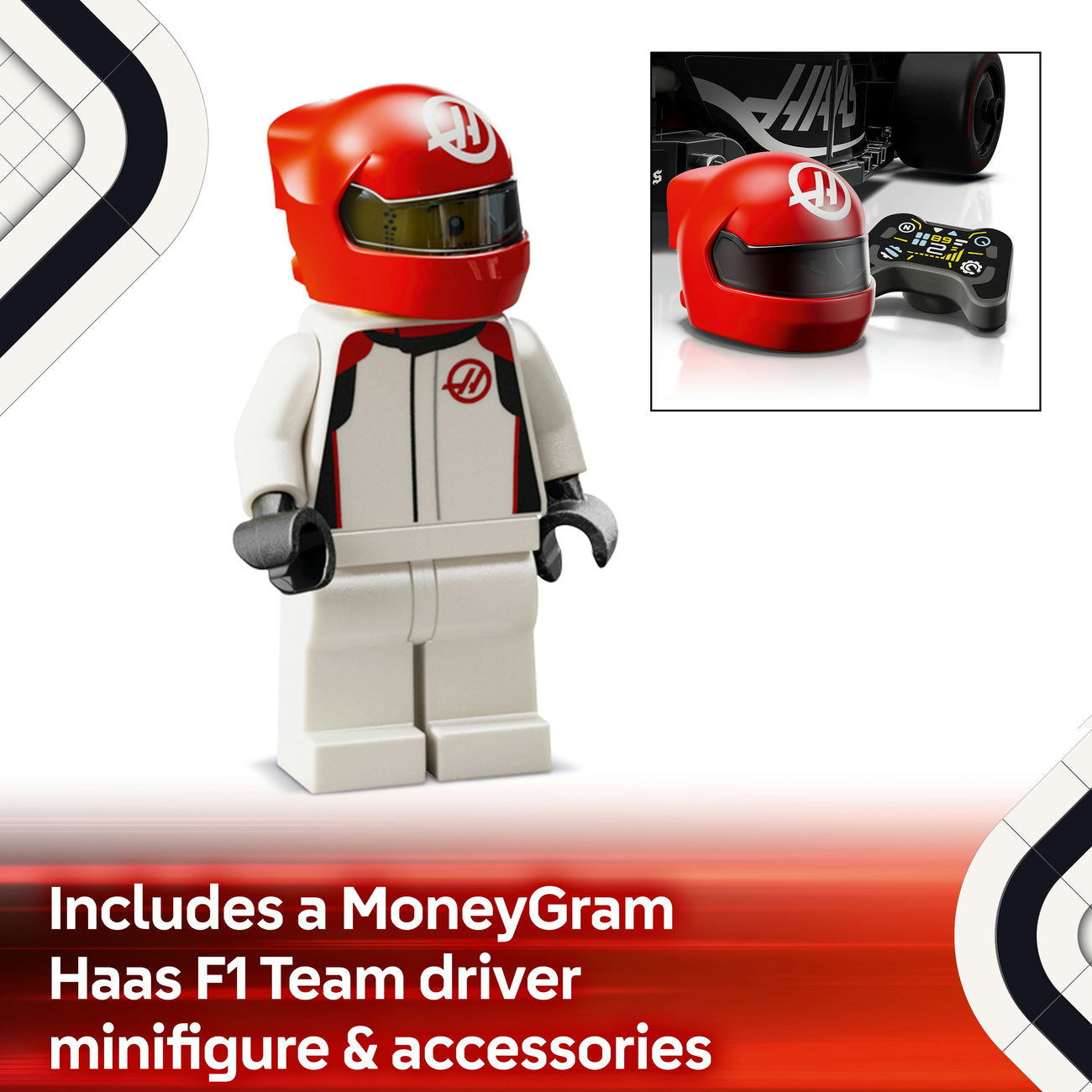LEGO® Speed Champions MoneyGram Haas F1® Team VF-24 Race Car Toy Vehicle 77250