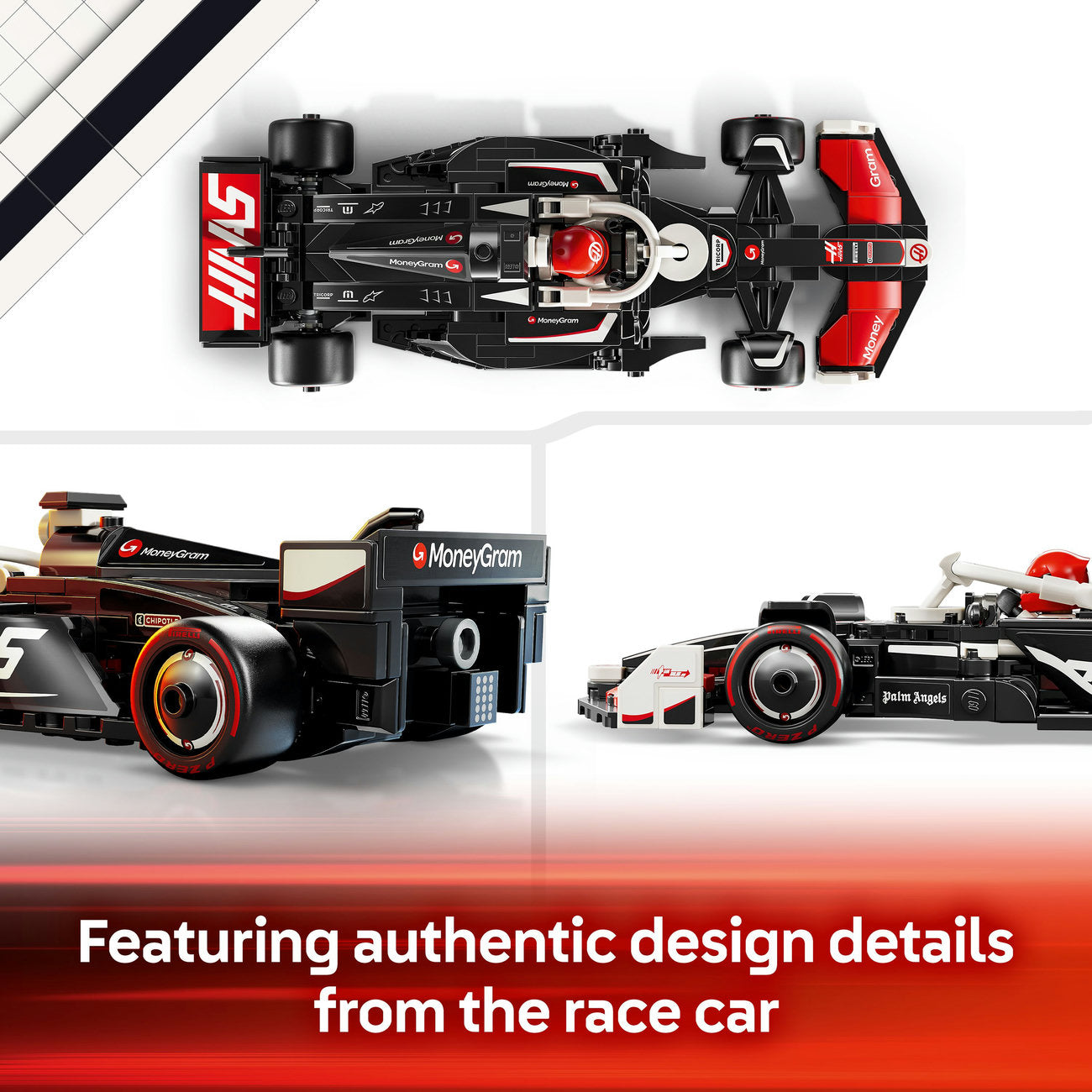 LEGO® Speed Champions MoneyGram Haas F1® Team VF-24 Race Car Toy Vehicle 77250