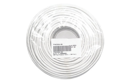 DSC Neo Keybus Cable, 50m Roll - 2 twisted pair unshielded, 0.5mm, DSC colour coded
