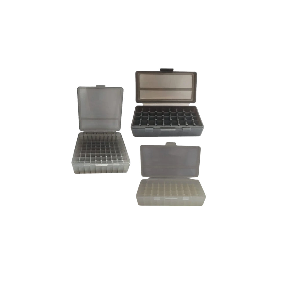 Plastic Ammo Case Large Clear 100 Piece Combo