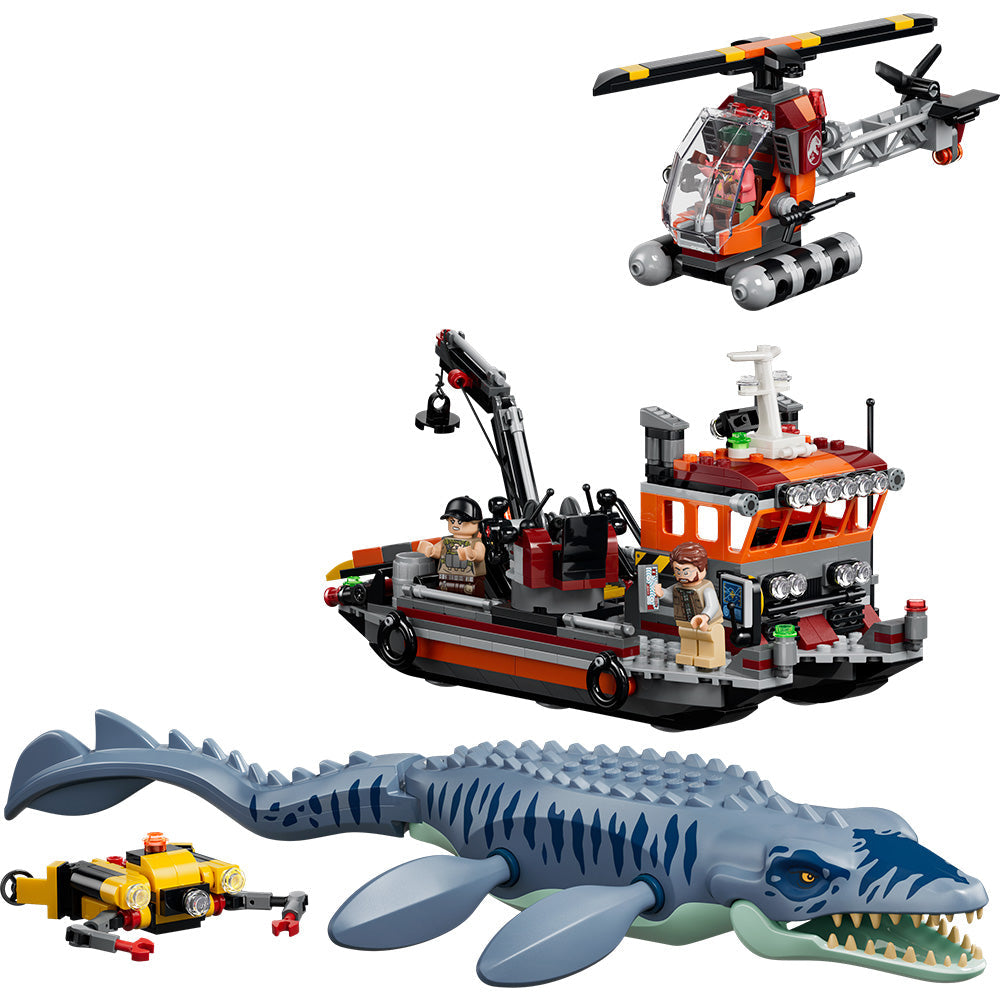 LEGO® Jurassic World Mosasaurus Dinosaur Boat Attack Toy 77983
