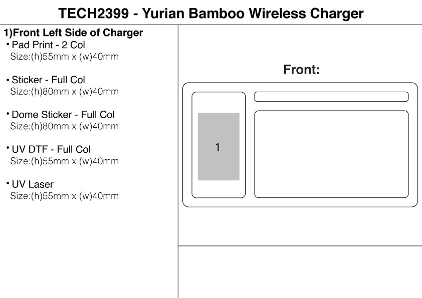 Yurian Bamboo Wireless Charger