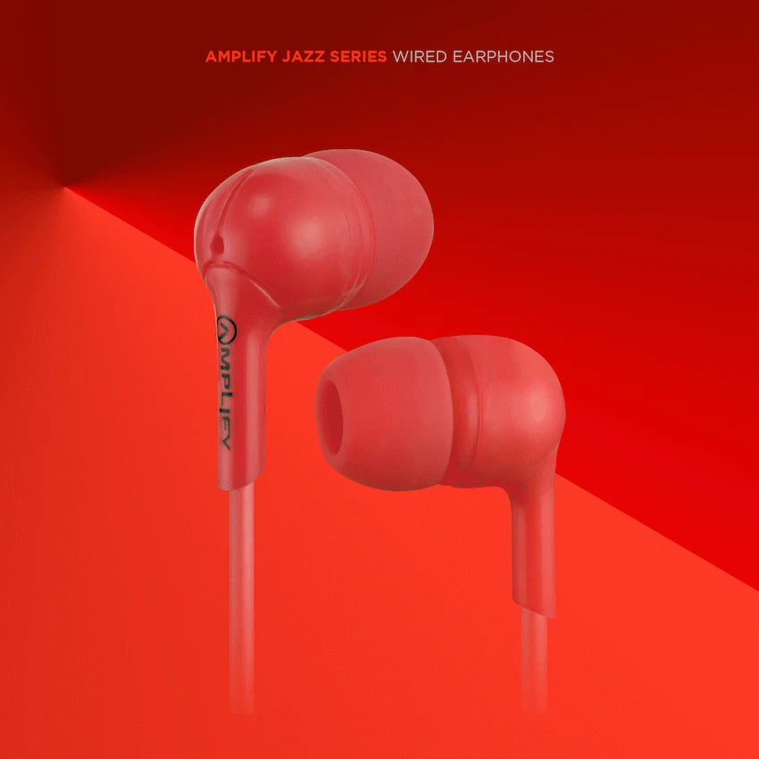 Amplify Jazz Series Earphones - Red - Guards On Duty Shop & Security Guards