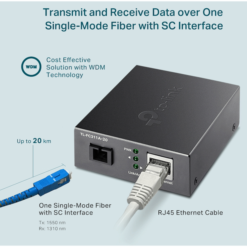 TL-FC311A-20 Gigabit WDM Media Converter