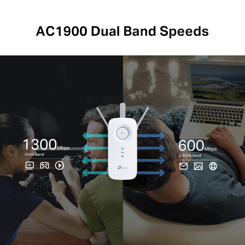 RE550 AC1900 MU-MIMO Wi-Fi Range Extender