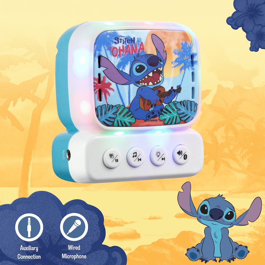 Disney Stitch Bluetooth Mini Karaoke Machine with Belt Hook - Guards On Duty Shop & Security Guards