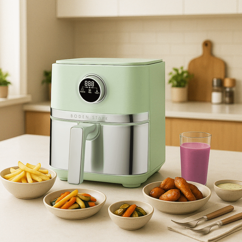 Boden Stark 5.0L Digital Air Fryer Green - Guards On Duty Shop & Security Guards