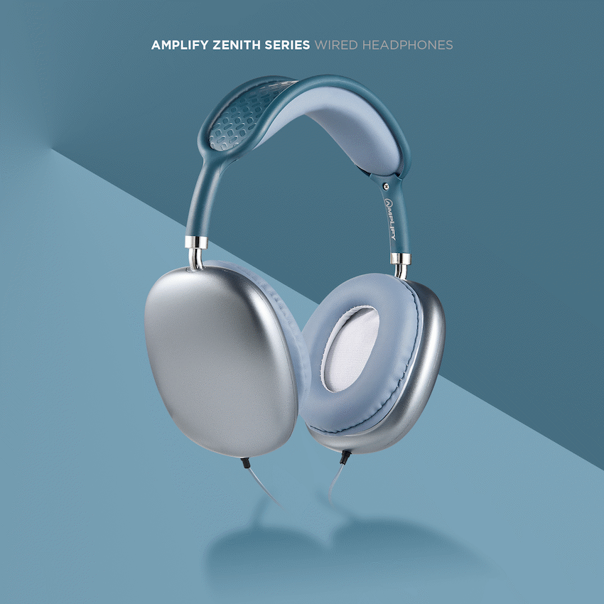 Amplify Zenith Series Aux Headphones - Blue - Guards On Duty Shop & Security Guards