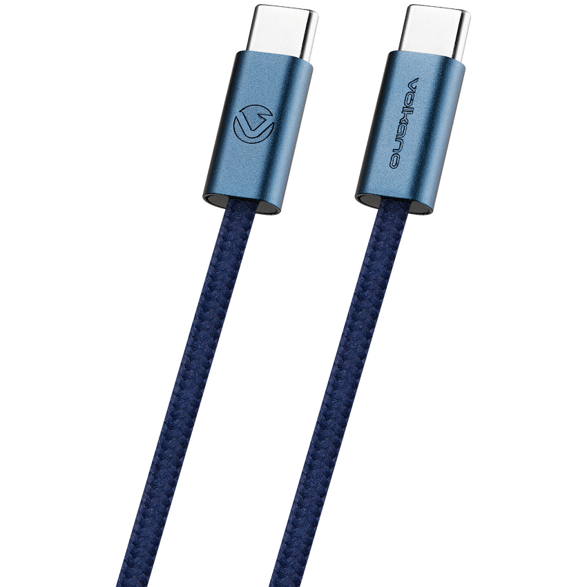 Volkano Weave Series 60w USB C to USB C 1.2m-Blue