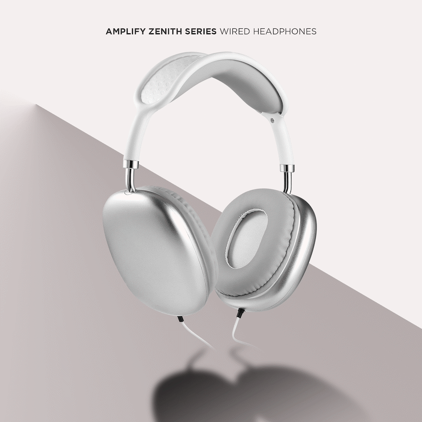 Amplify Zenith Series Aux Headphones - White - Guards On Duty Shop & Security Guards