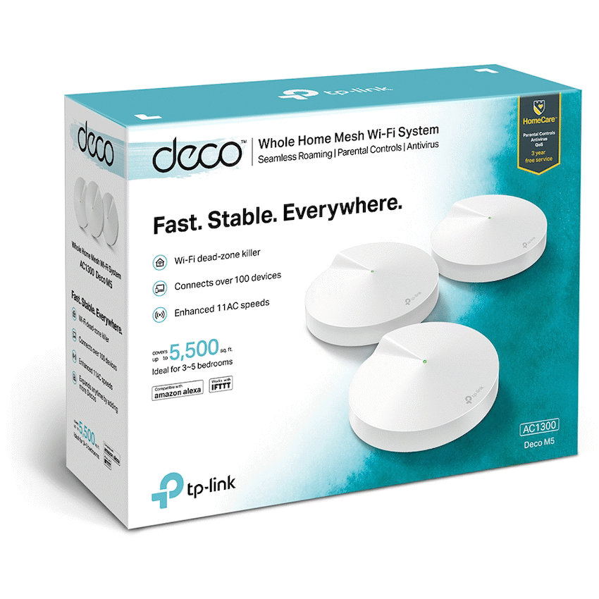 Deco M5 (1-Pack) AC1300 Whole Home Mesh Wi-Fi System