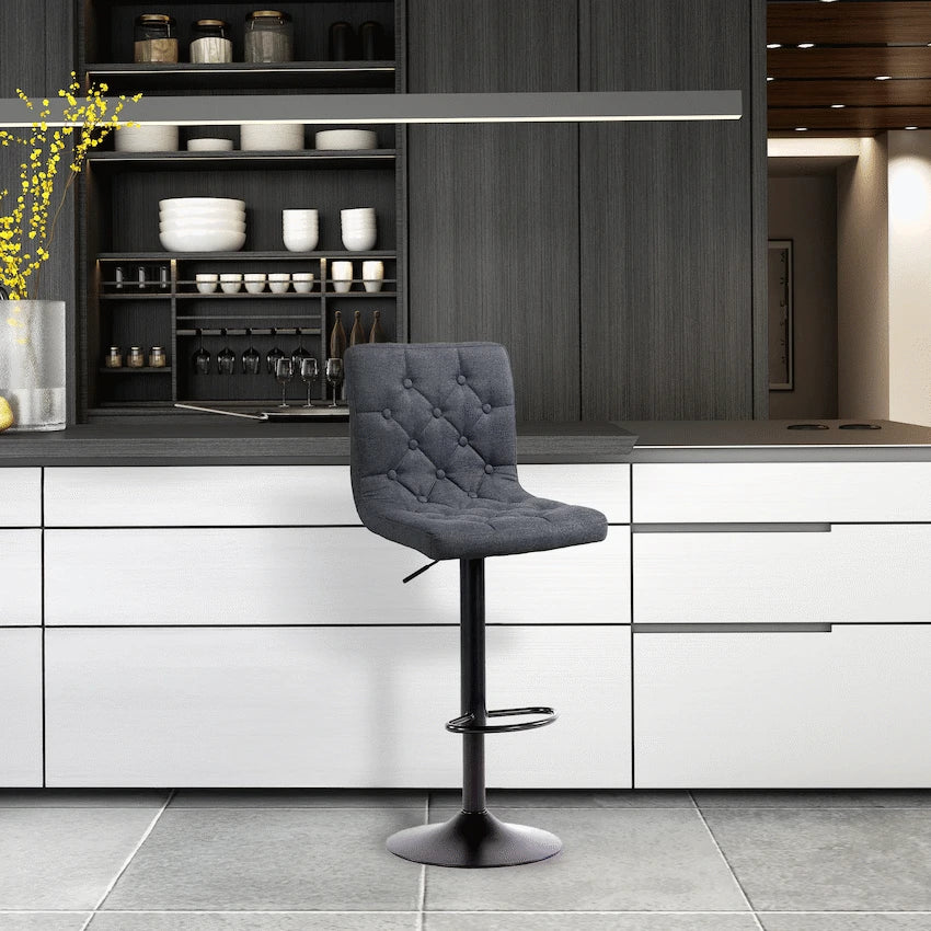 Bayer Large Barstool Grey with black base