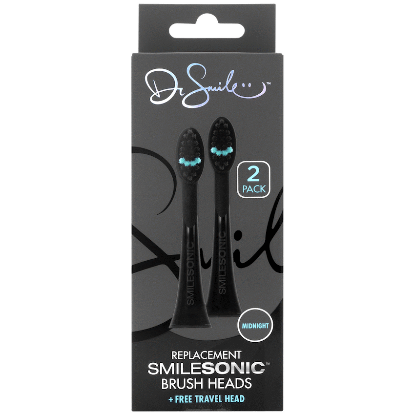 2 Replacement toothbrush heads - Black - Guards On Duty Shop & Security Guards