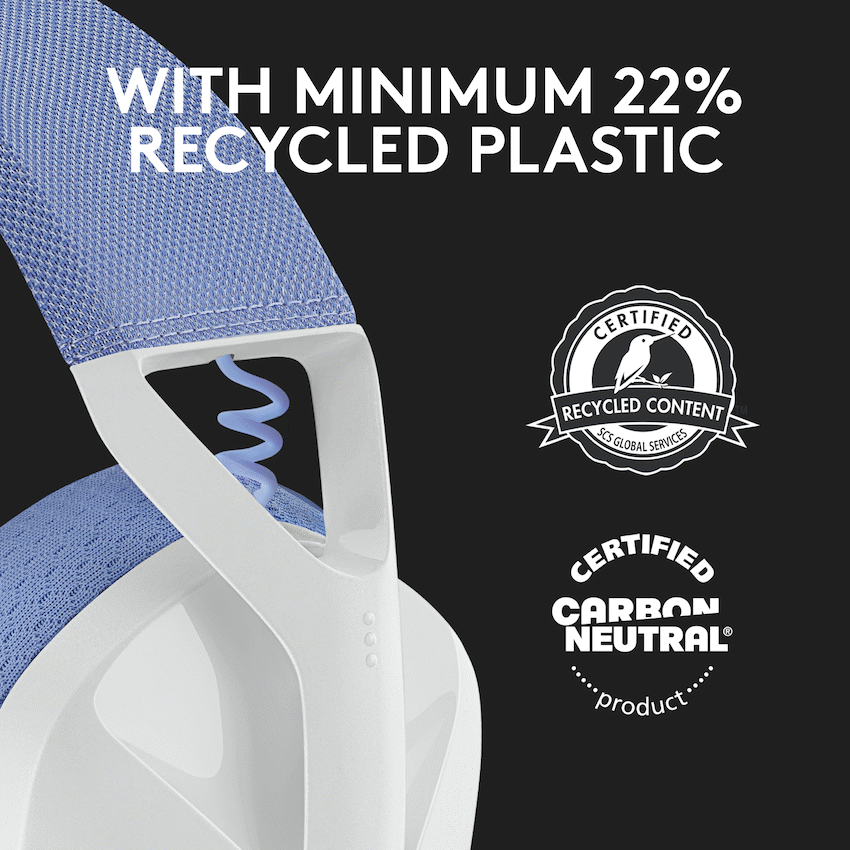 Logitech(R) G435 LIGHTSPEED Wireless Gaming Headset - White - Guards On Duty Shop & Security Guards