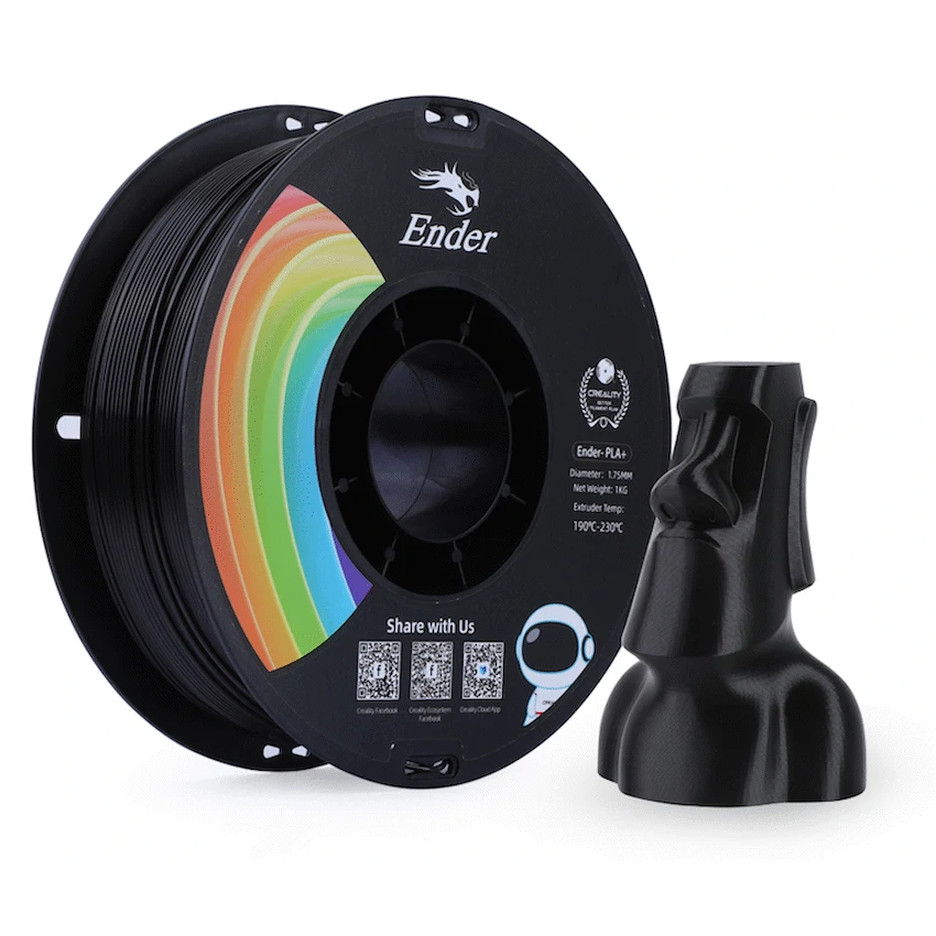 Secure Filaments Creality Ender PLA+ Filament Black 1Kg | Guards on Duty Shop – Guards ...