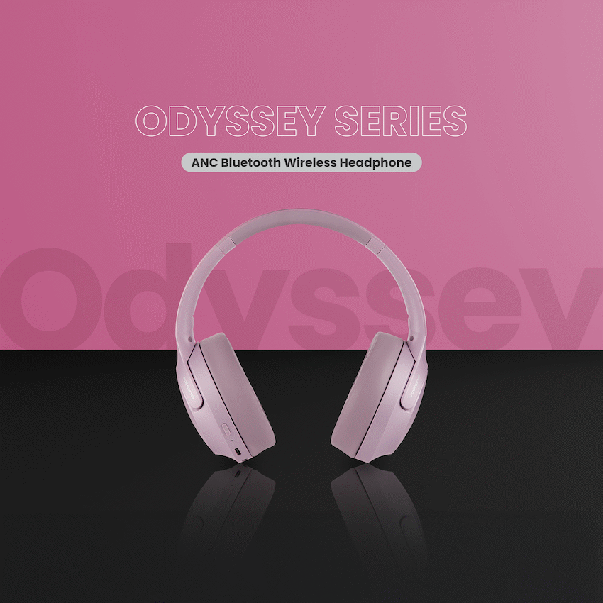 Volkano Odyssey ANC Bluetooth Wireless Headphone - Rose Gold